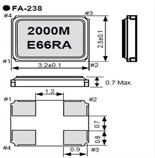 Q22FA23800458 FA-238 3225mm 16.384MHZ  -20~70℃