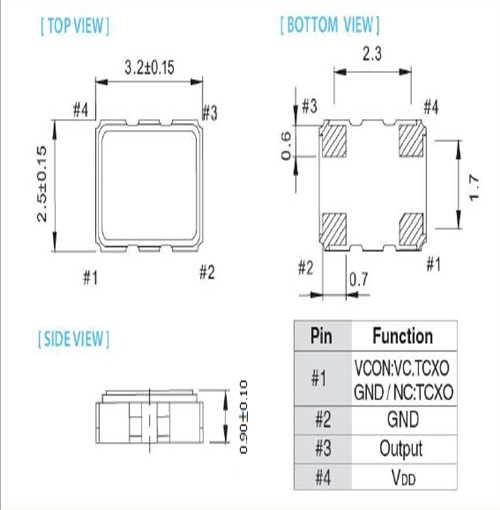 VCTCXO/TXEADLSANF-12.288000/3225mm/12.288MHz/SMD