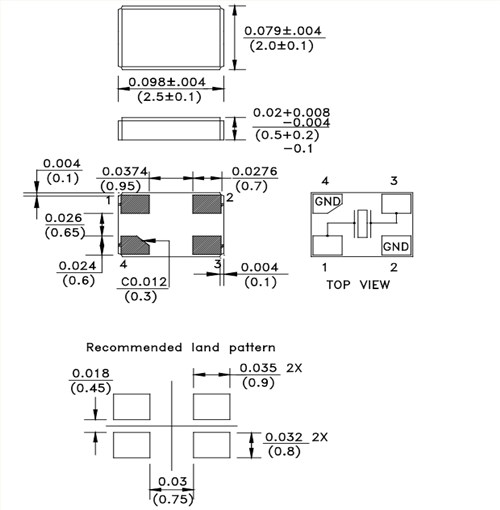 ELM10-16.000MHz-8-R60-2-D20-T,AEL艾尔平板电脑晶振,2520mm,16MHZ