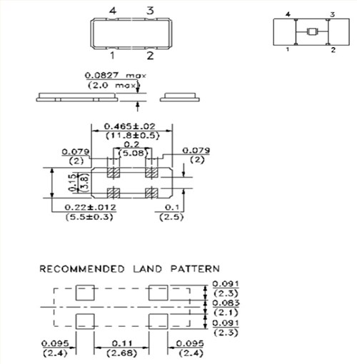 ABC2-24.000MHZ-4-T,ABC2,艾博康SMD谐振器,24MHz晶体