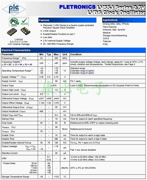 LV55J 2.5V