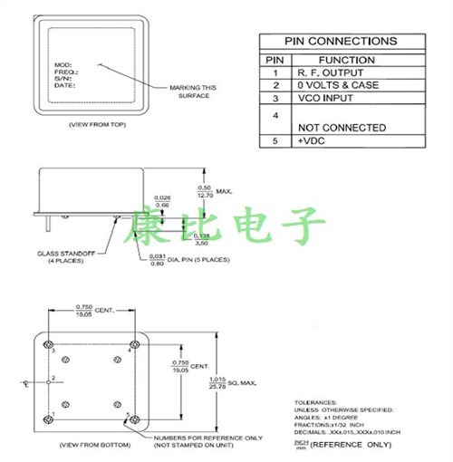 OLA5011-100.0M,正弦波输出晶振,OLA5振荡器,恒温石英晶振,美国普锐特晶振