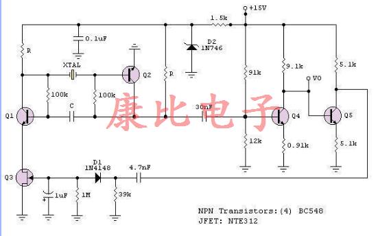 低频晶体控制振荡器实验结果