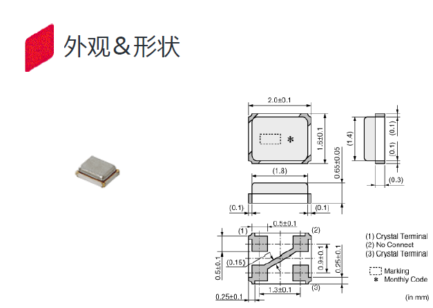 XRCGB25M000F3G00R0晶振,石英晶体谐振器,MHz晶振